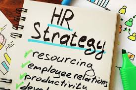 note book with HR Strategy list