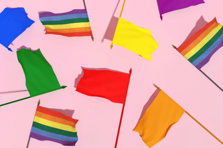 pride month colourful flags